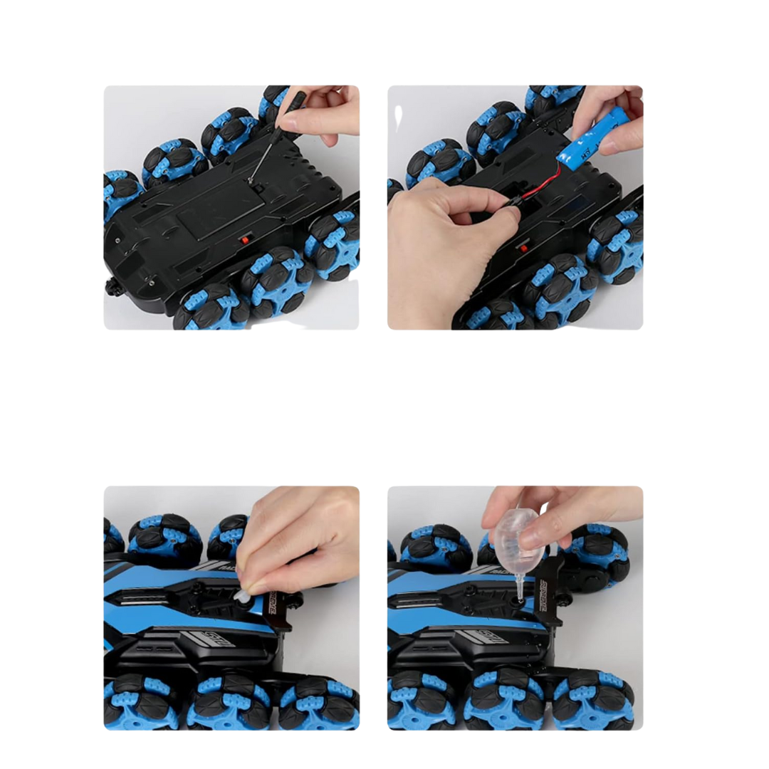 Carro Control Remoto Stunt 8w Luz Y Humo 360° Recargable