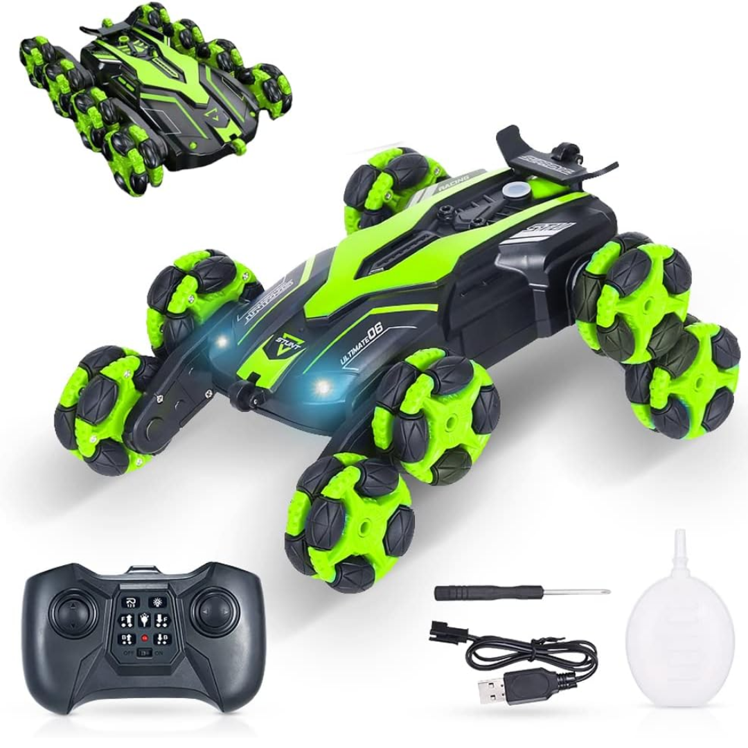 Carro Control Remoto Stunt 8w Luz Y Humo 360° Recargable