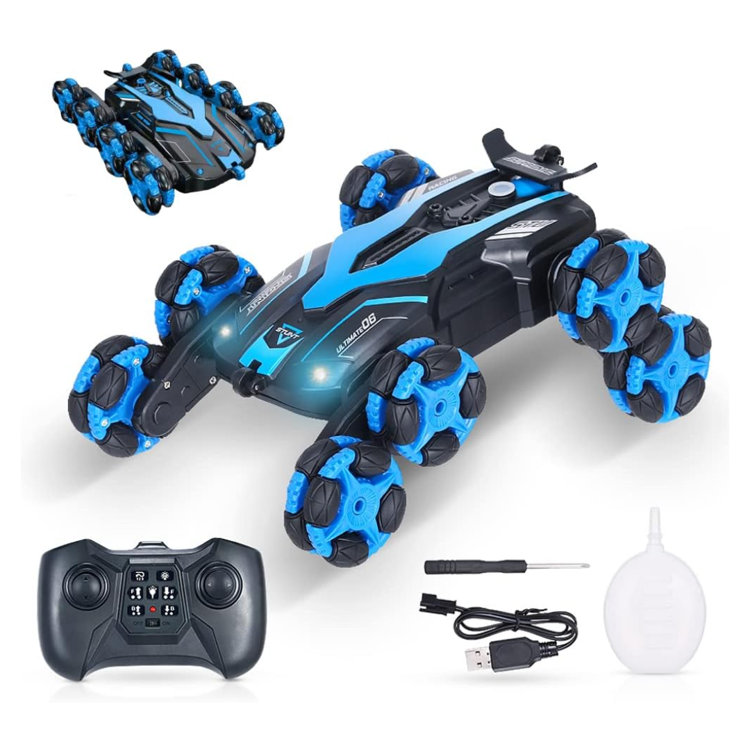 Carro Control Remoto Stunt 8w Luz Y Humo 360° Recargable