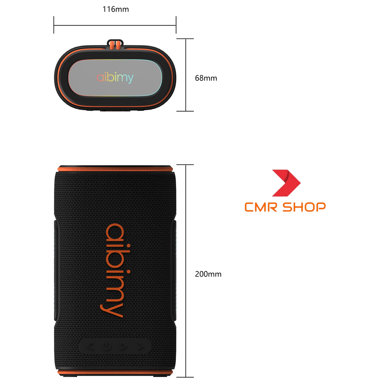 Parlante recargable Aibimy My264bt Portátil Con Bluetooth