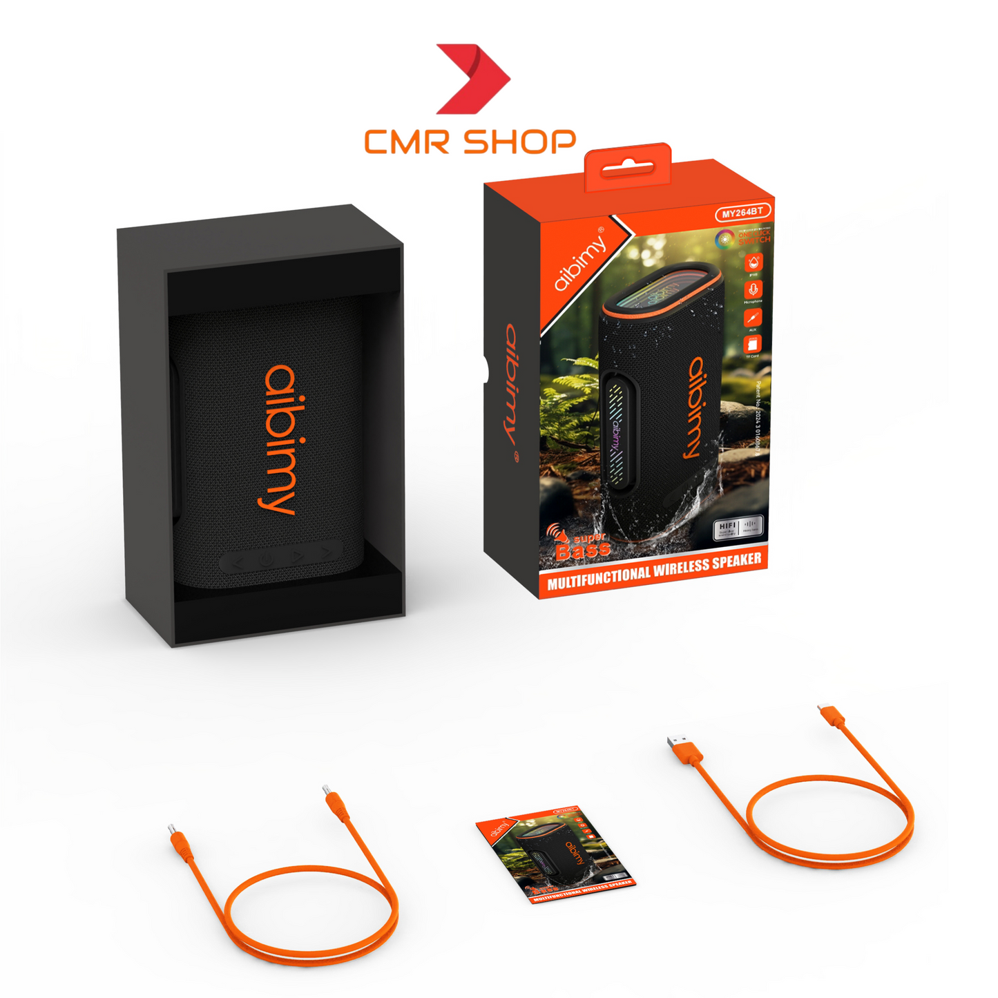 Parlante recargable Aibimy My264bt Portátil Con Bluetooth