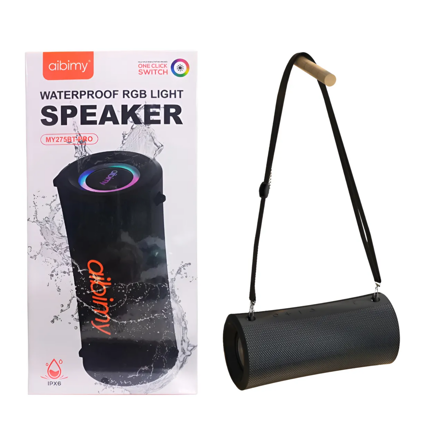 Parlante Aibimy My-275BT Recargable Ip67 Rgb Potente 30w