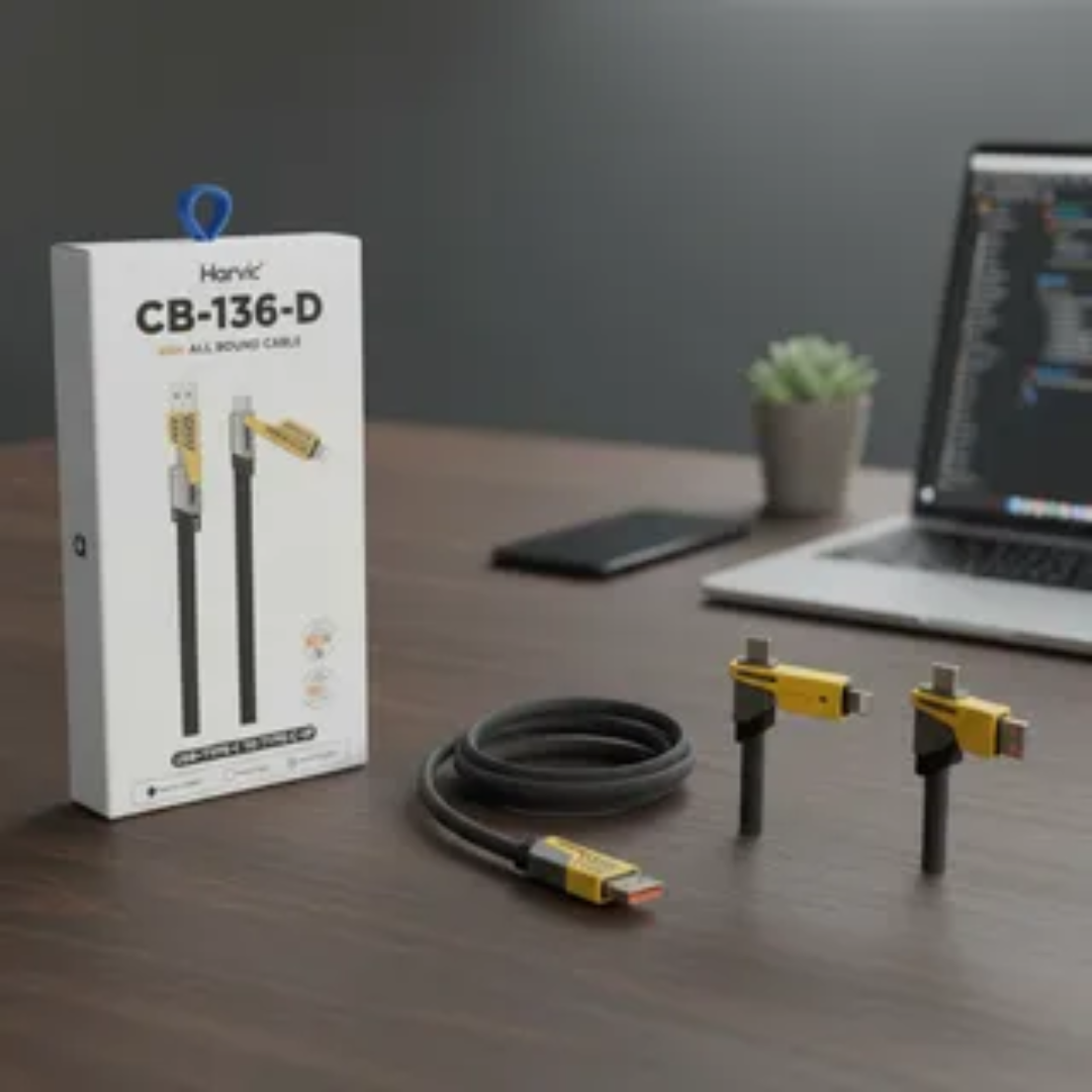 Cable Harvic 4 Convertidores Usb-a Usb-c Y Lightning