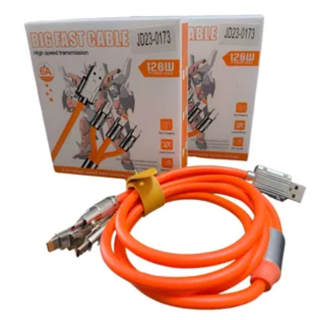 Cable De Carga  Rapida Multiple  3 Puertos Reforzado 6.0mm