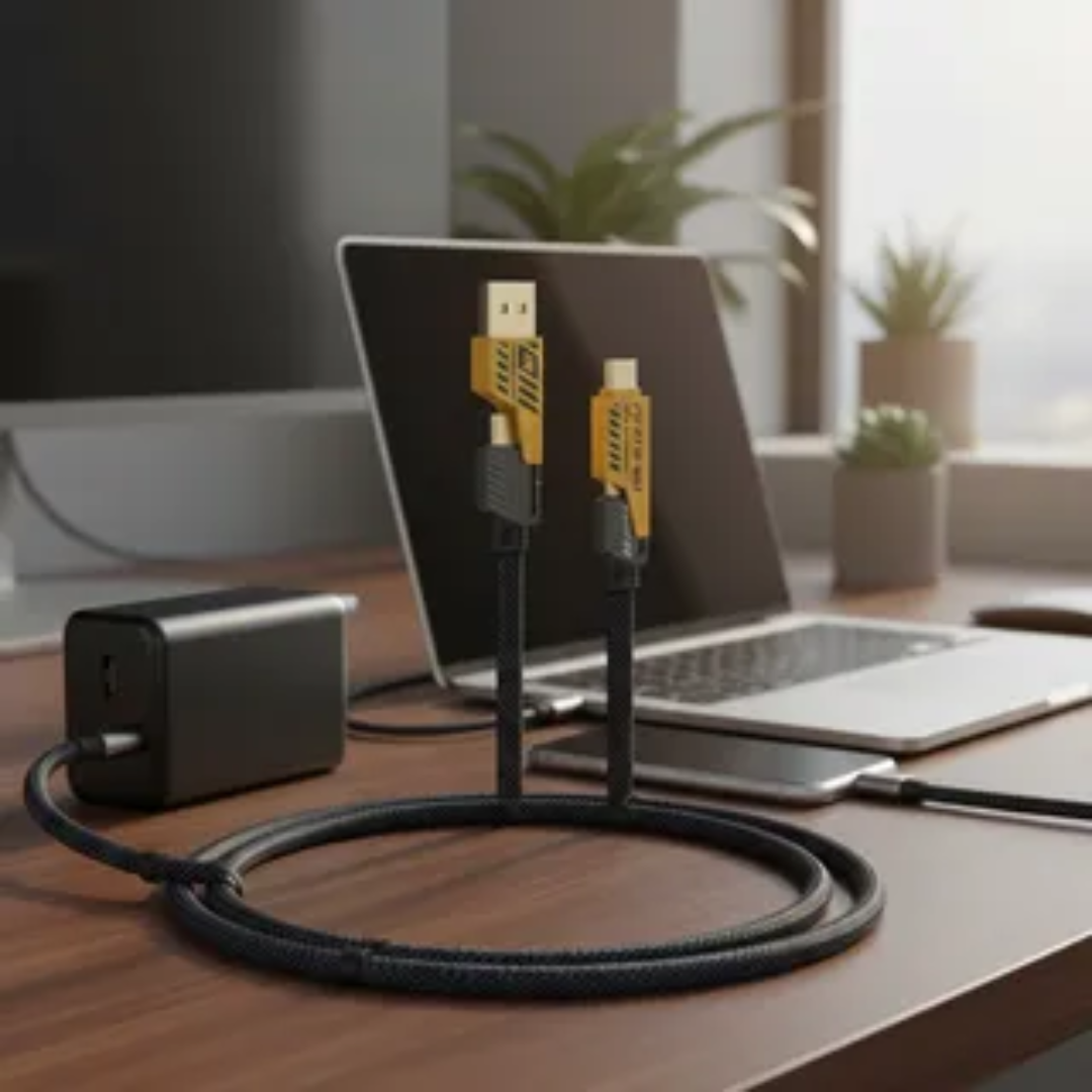 Cable Harvic 4 Convertidores Usb-a Usb-c Y Lightning