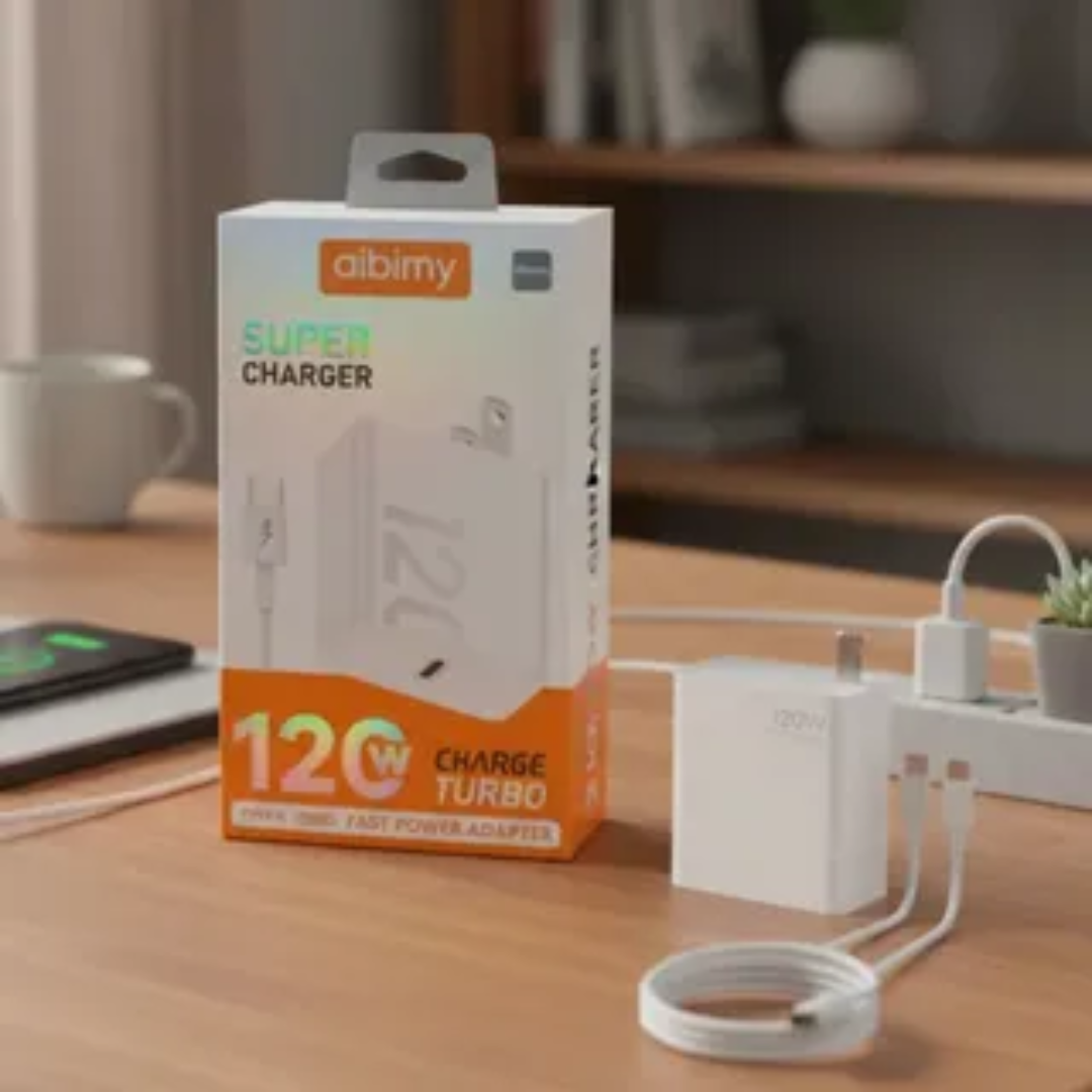 Cargador Carga Rapida 120w Tipo C Aibimy Blanco