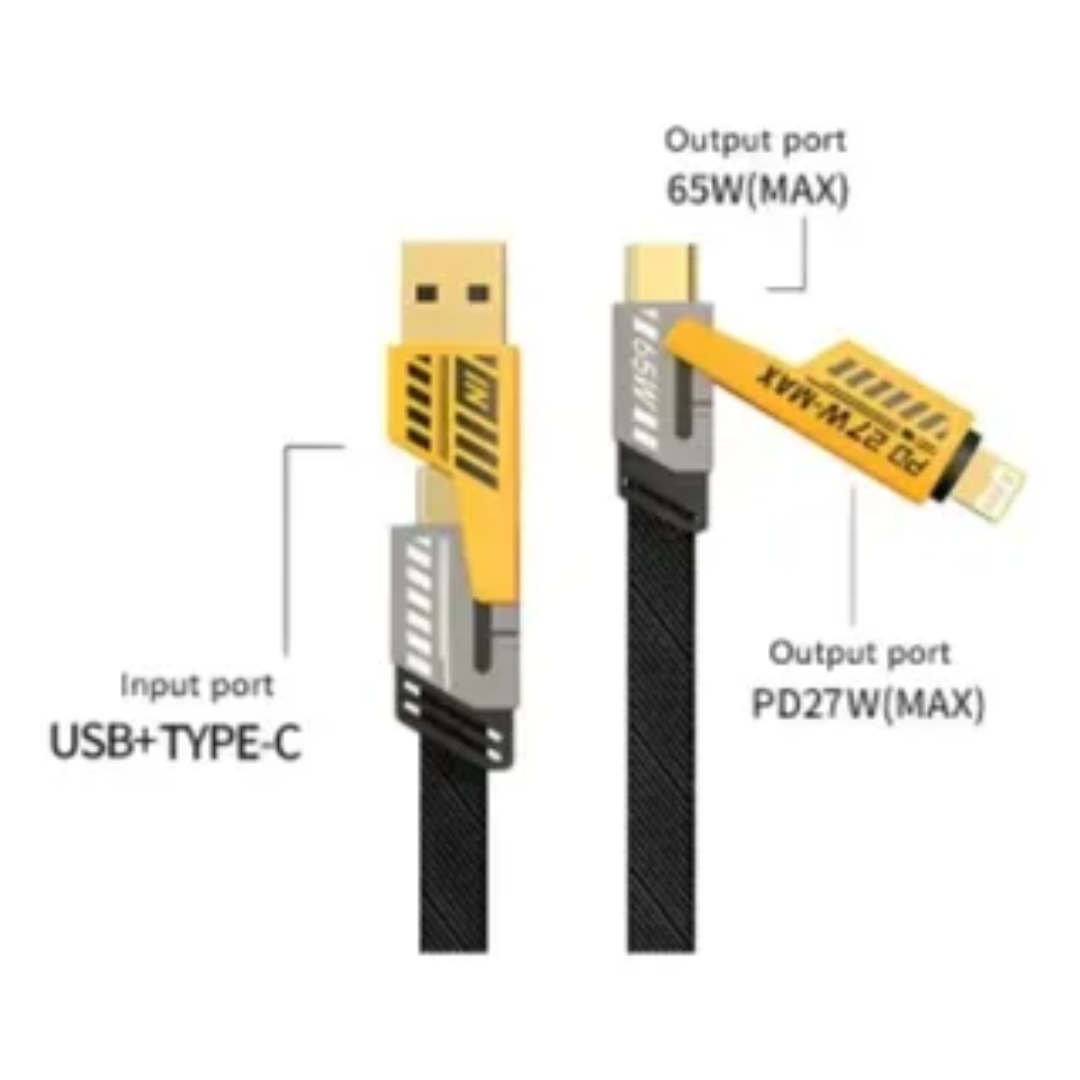 Cable Harvic 4 Convertidores Usb-a Usb-c Y Lightning