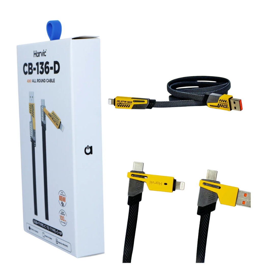 Cable Harvic 4 Convertidores Usb-a Usb-c Y Lightning