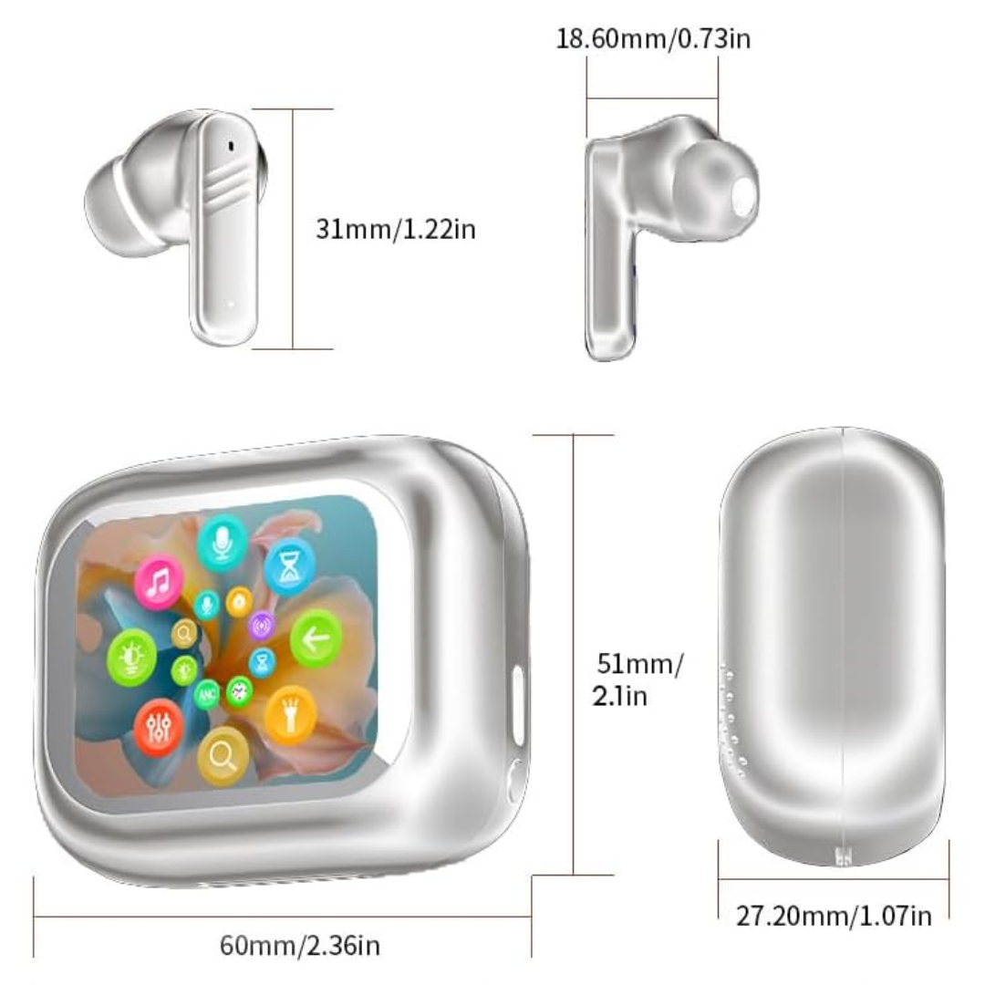 Auriculares Inalambricos  Pantalla tactil Led Anc Enc